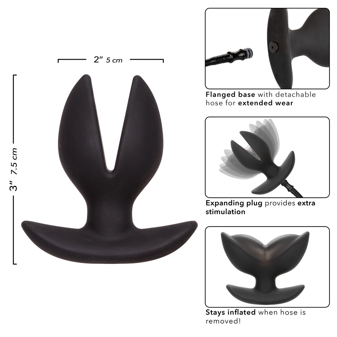 Tapón inflable de silicona expandible tipo flor