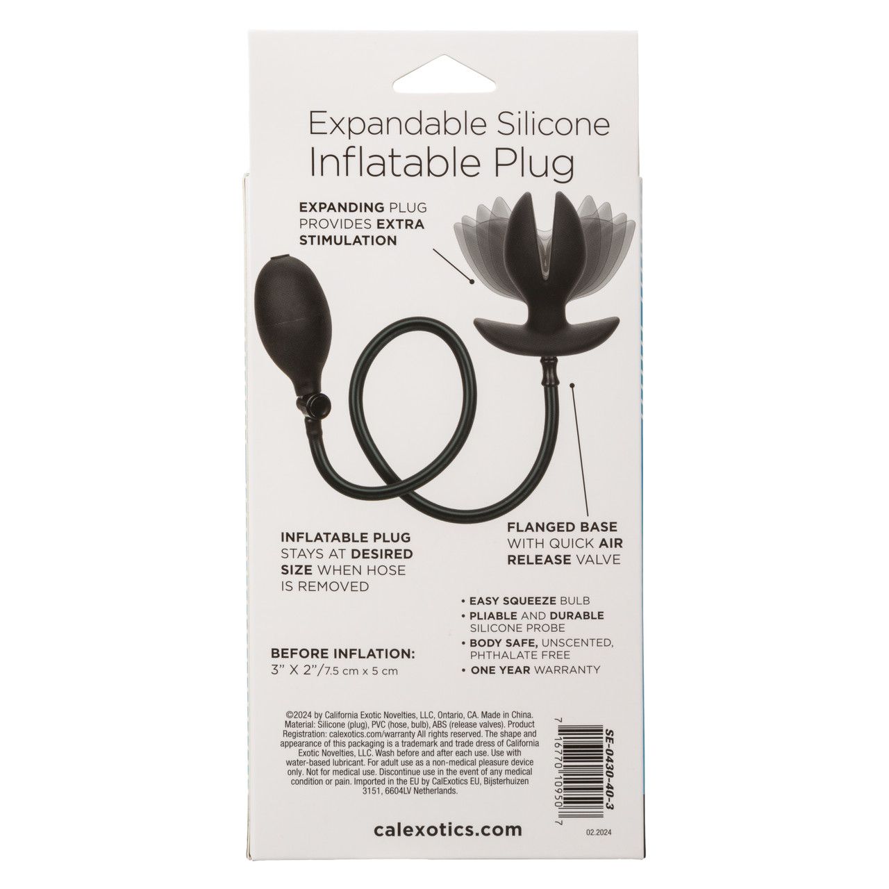 Tapón inflable de silicona expandible tipo flor