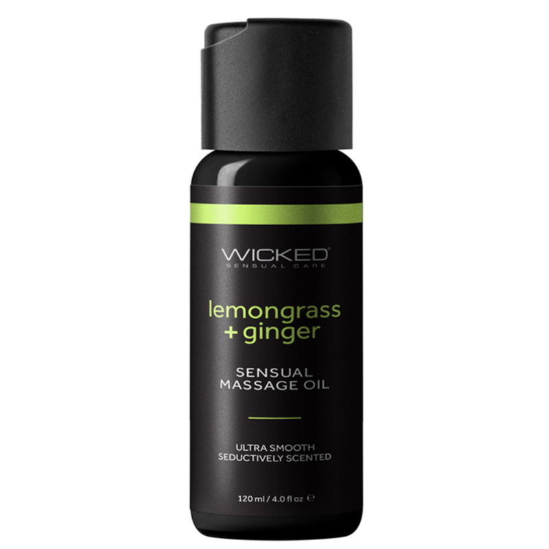 Aceite de masaje Wicked Sensual - Limoncillo y jengibre 4 oz