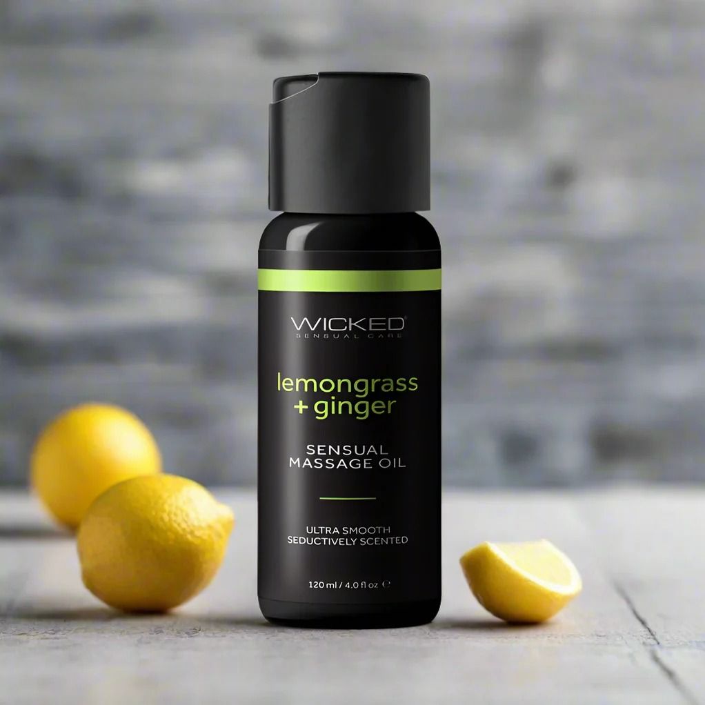 Aceite de masaje Wicked Sensual - Limoncillo y jengibre 4 oz