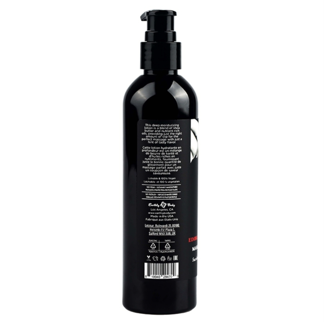 Aceite de masaje comestible Earthly Body - Fresa (8 oz)