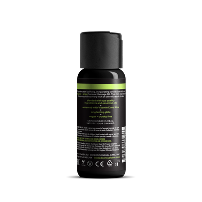Aceite de masaje Wicked Sensual - Limoncillo y jengibre 4 oz