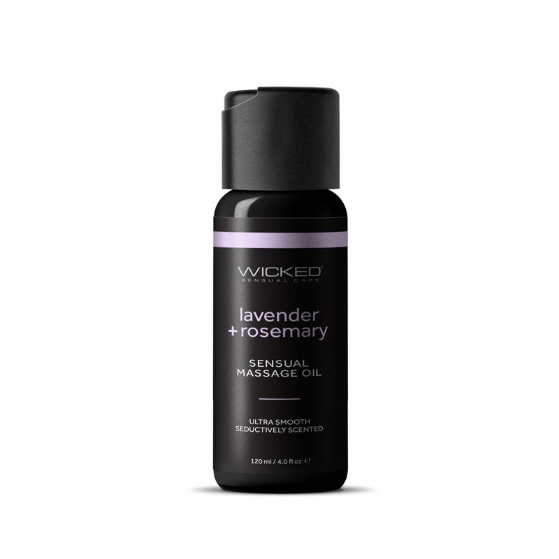 Aceite de masaje sensual de lavanda y romero