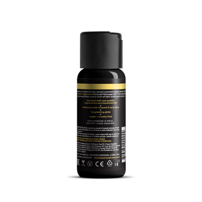 Aceite de masaje sensual de vainilla y caña de azúcar