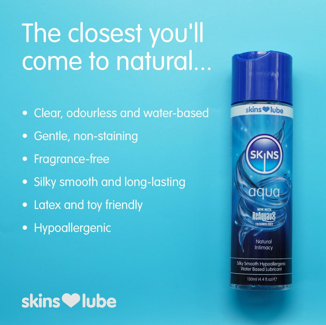 Lubricante natural Skins  Base agua
