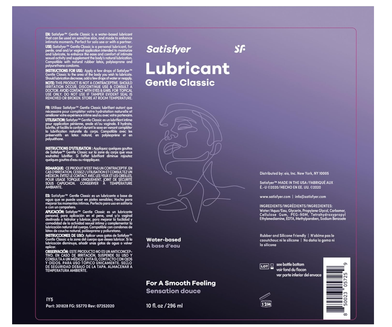 Lubricante Clásico suave Satisfyer 10 oz