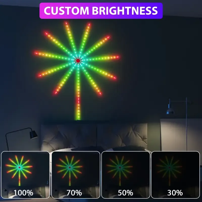 Luces LED Fireworks con APP + Control Remoto