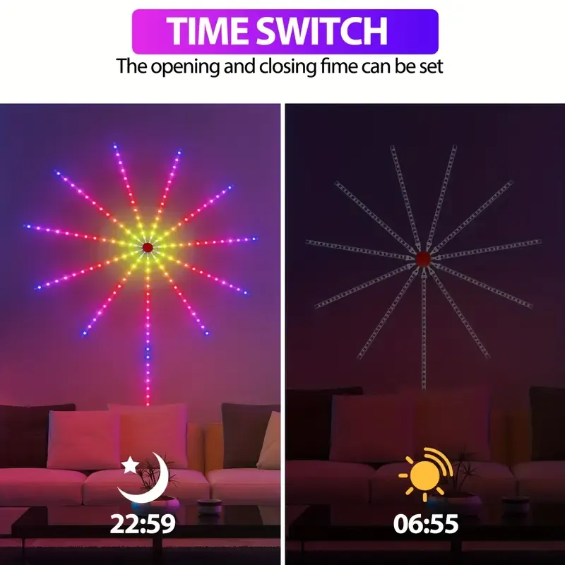 Luces LED Fireworks con APP + Control Remoto