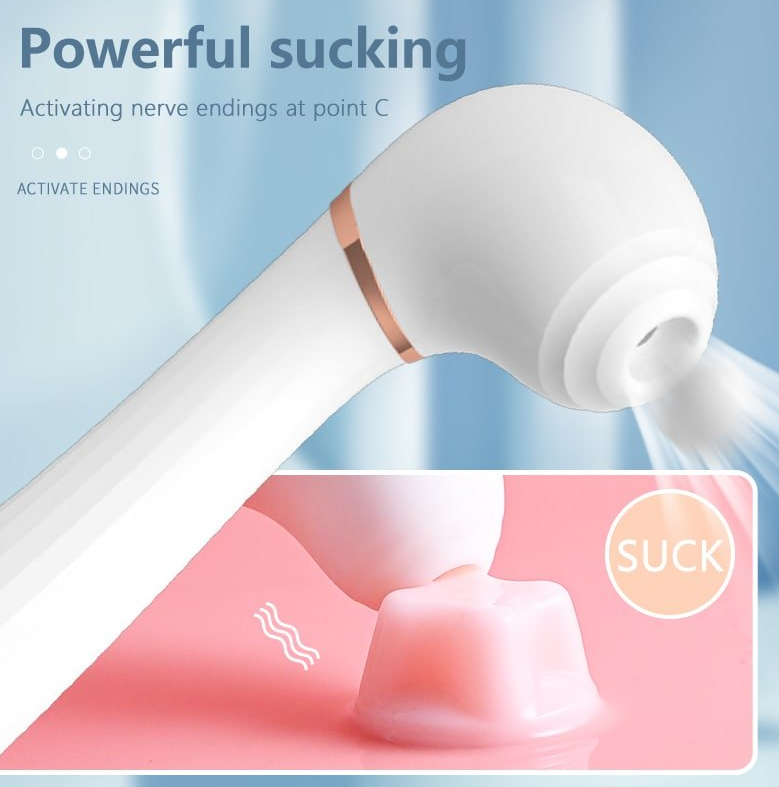 SUCCIONADOR DE CLITORIS Y VIBRADOR DE PUNTO G 2 EN 1