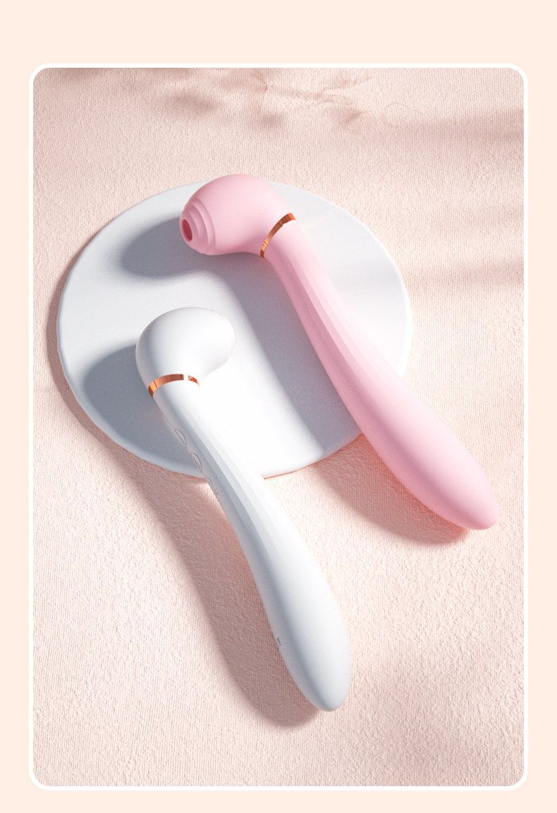 SUCCIONADOR DE CLITORIS Y VIBRADOR DE PUNTO G 2 EN 1