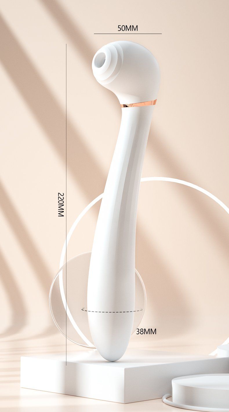 SUCCIONADOR DE CLITORIS Y VIBRADOR DE PUNTO G 2 EN 1