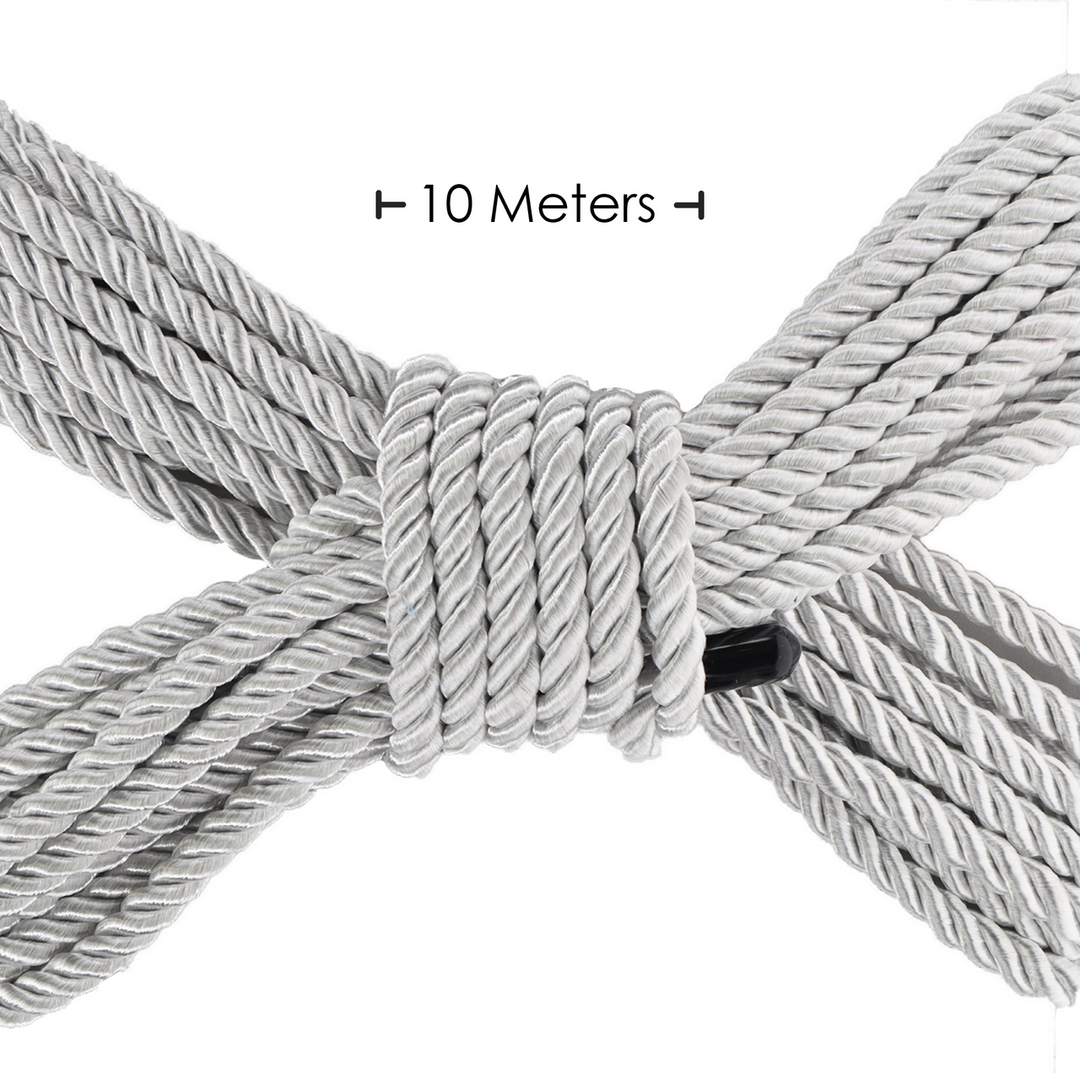 ¡Ouch! Cuerda de bondage de 10 metros - Plateada