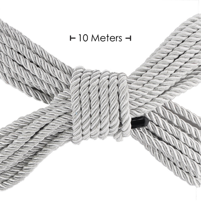 ¡Ouch! Cuerda de bondage de 10 metros - Plateada