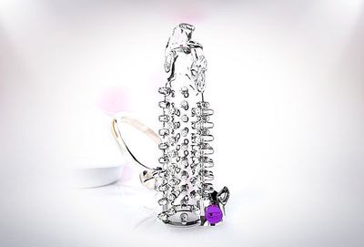 Funda Crystal con Vibrador Cabeza de Dragon