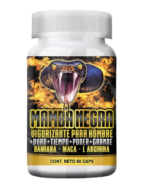 Pastilla Sexual Mamba Negra - Hombre 60 Capsulas +potencia