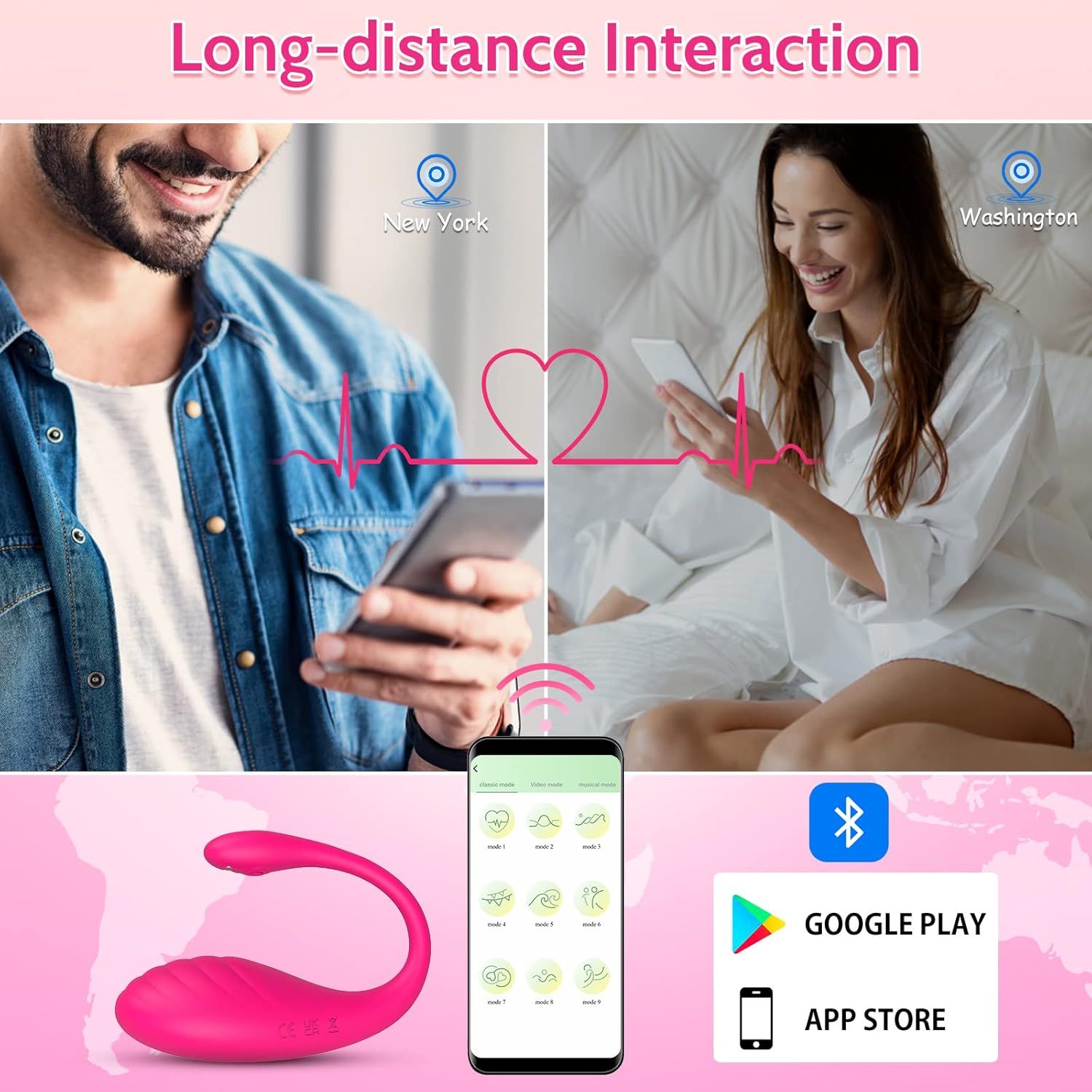 Huevo Vibrador Inteligente por APP + Control Remoto