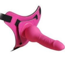 Arnés de silicona con correa para principiantes (Rosa)