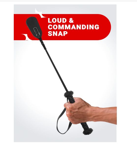Fusta BDSM negro de 45 cm para adultos, ideal para azotes