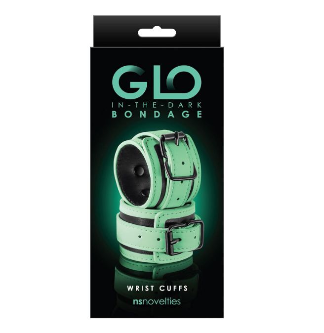 Glo Bondage Esposas - Verde - Brillan en la oscuridad