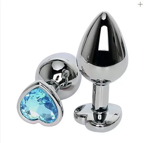 Plug Anal de Acero con Joya Corazón Talla S