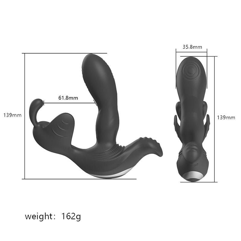 Estimulador y vibrador de prostata 3 en 1