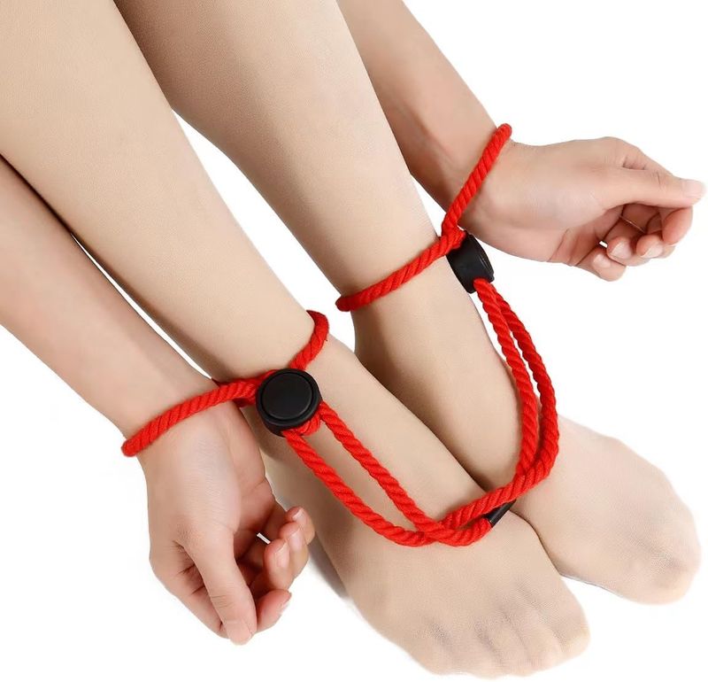 Esposas de cuerda de yute bondage, restricciones BDSM para parejas