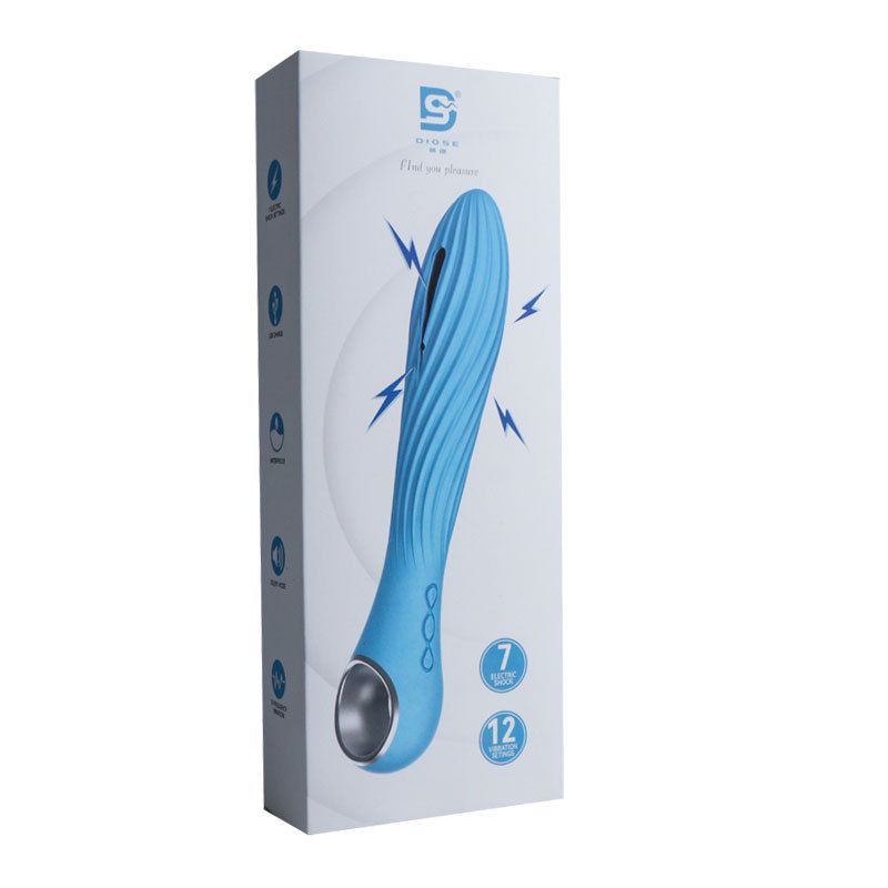 Consolador eléctrico de pulso, vibrador de punto G con estimulación de descarga eléctrica