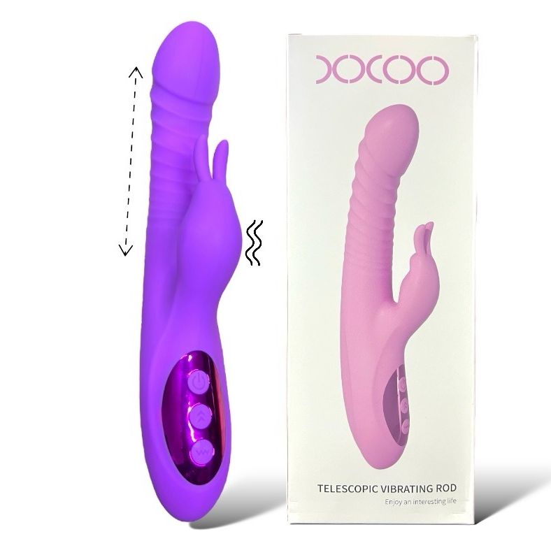 Vibrador Rabbit telescopico y giratorio