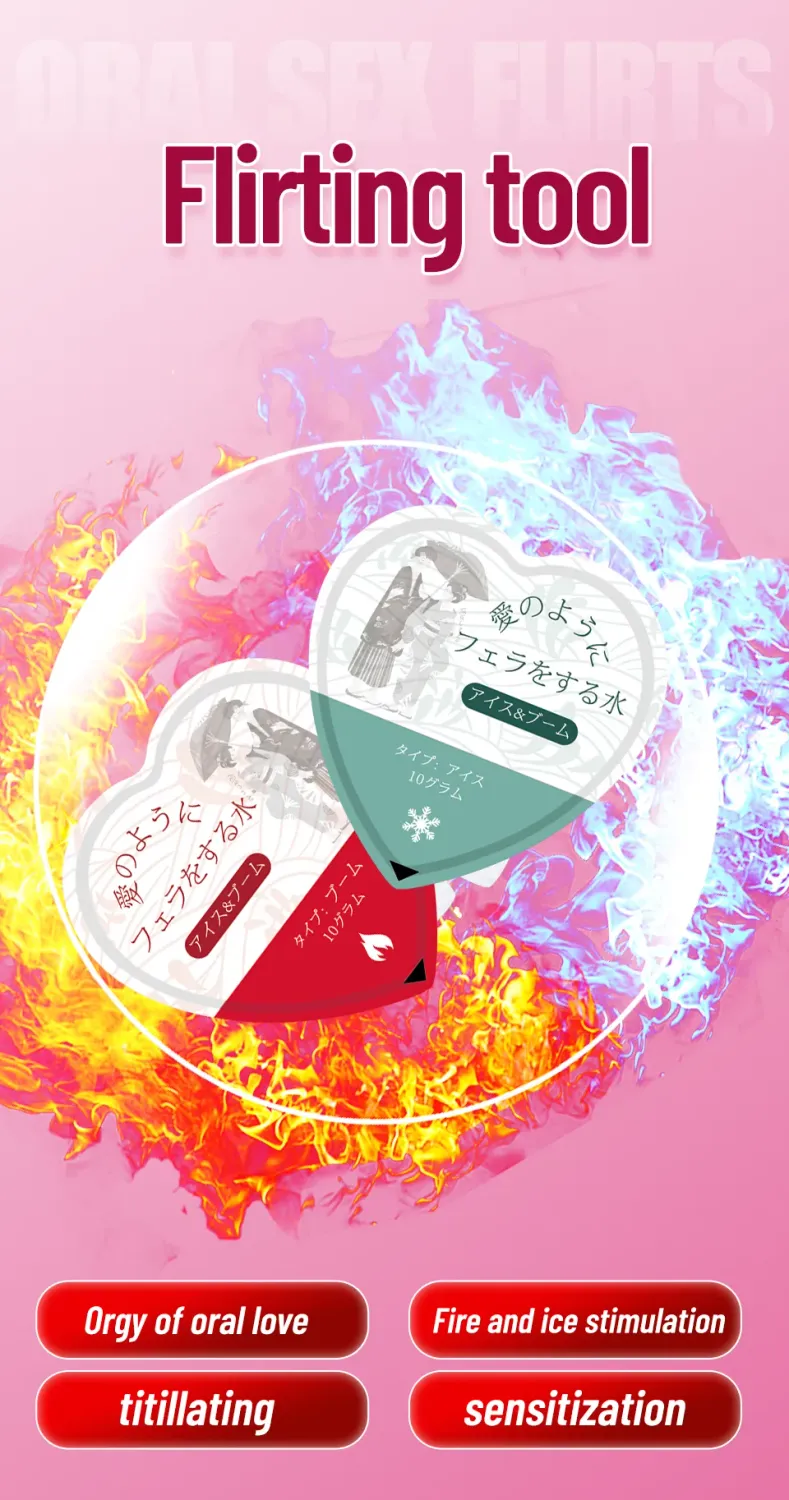 Lubricante Sabor Fresa Caliente y Menta Fria para Sexo Oral