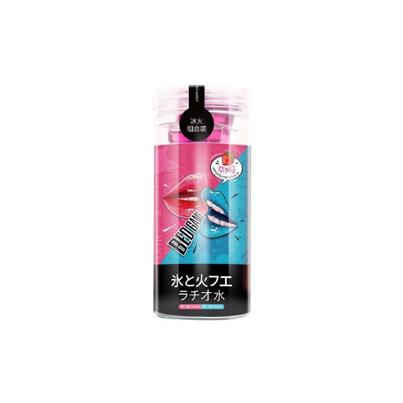 Lubricante Sabor Fresa Caliente y Menta Fria para Sexo Oral