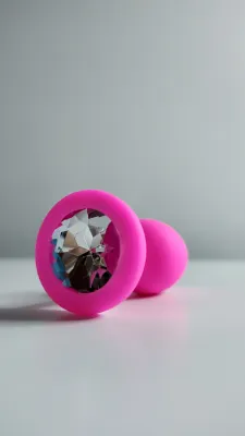 Plug anal de silicona Rosado Talla S