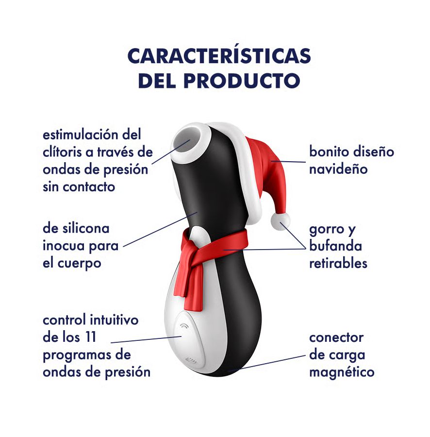 Succionador Pingüino Satisfyer Edición Navideña