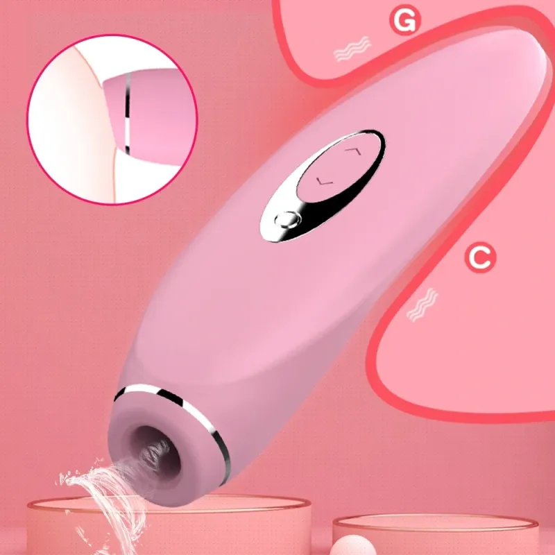 Vibrador con Pulsador para Clítoris