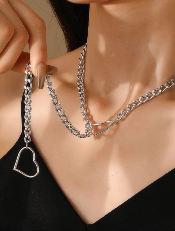 Collar sexy doble corazón