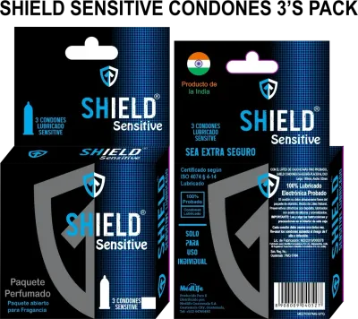 CONDONES SHIELD SENSITIVO LUBRICADO