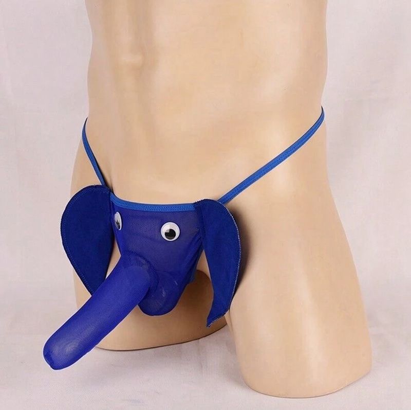Tanga azul de elefante para él