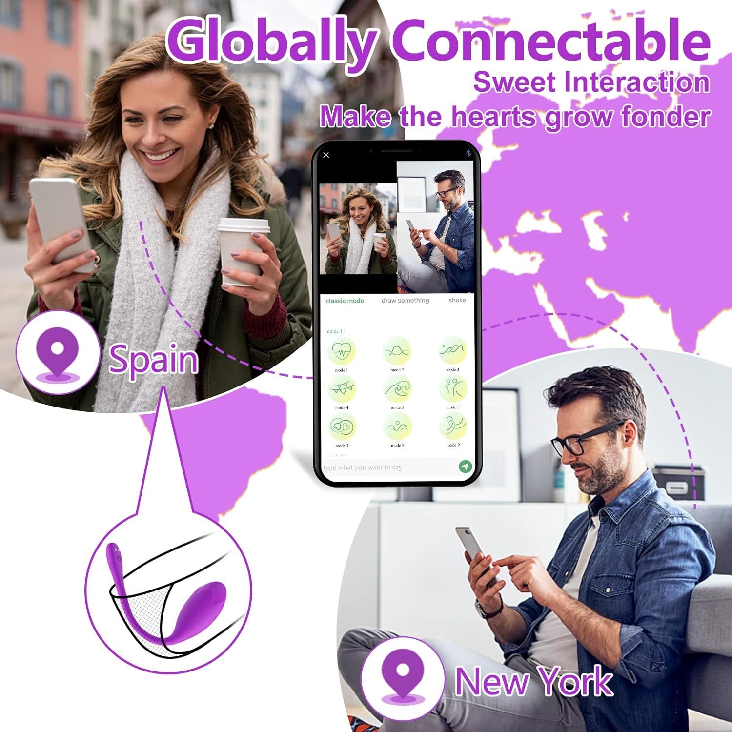 Huevo Vibrador Inteligente por APP + Control Remoto