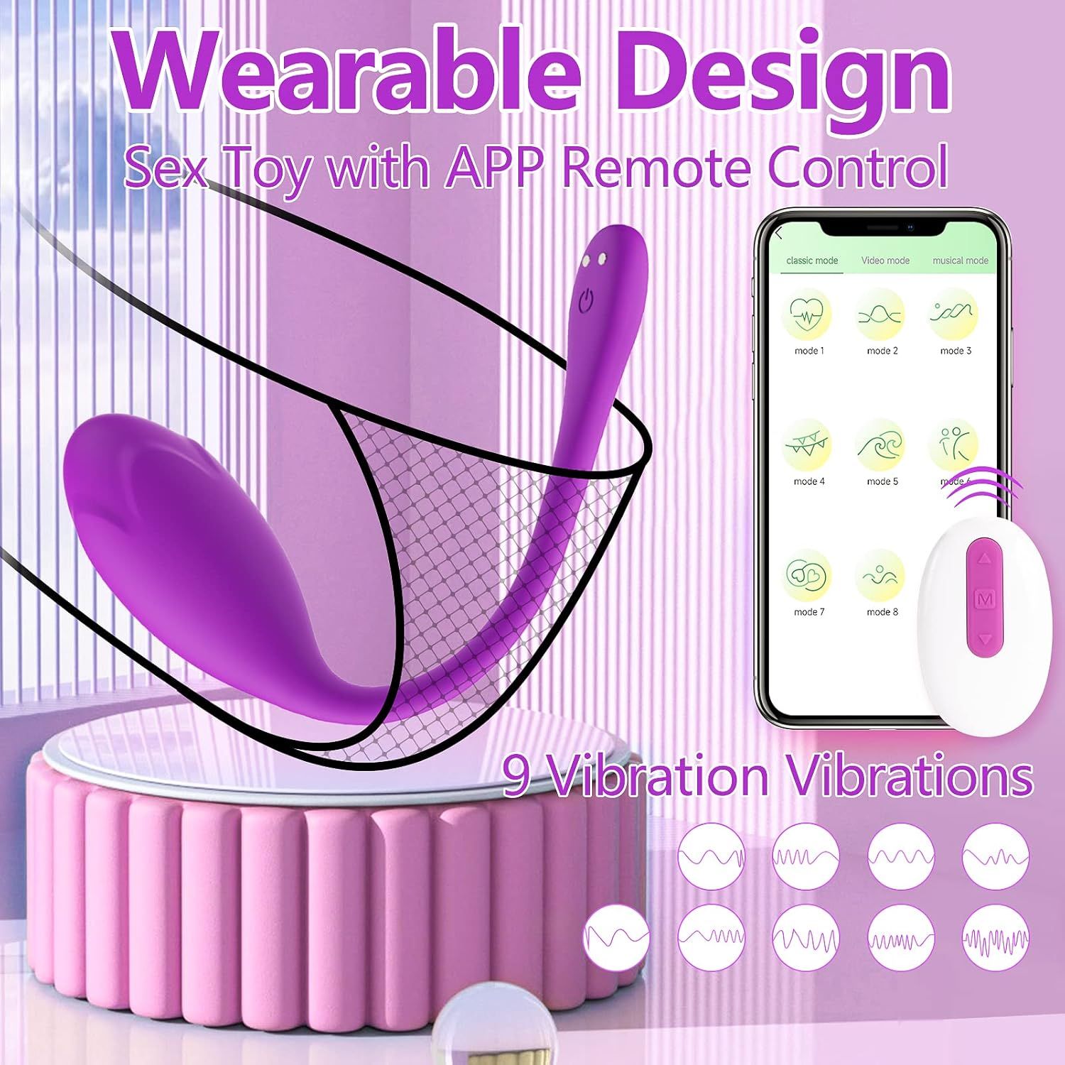 Huevo Vibrador Inteligente por APP + Control Remoto