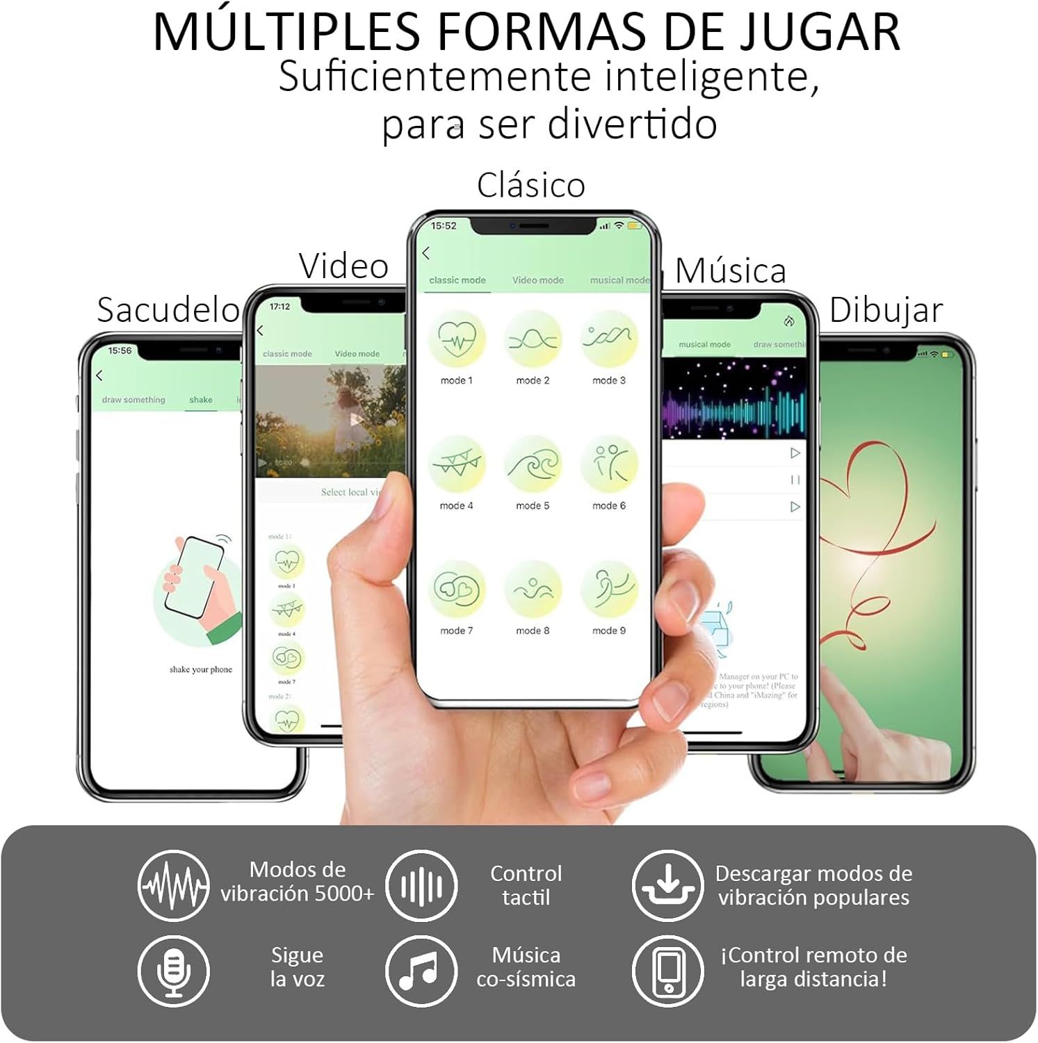 Super Anillo VIbrador Triple Estimuación + APP