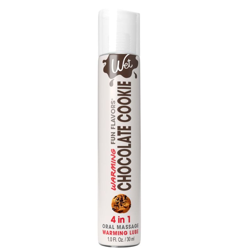 Lubricante Térmico Comestible Silicona 4 en 1 sabor Galleta de Chocolate 1Oz