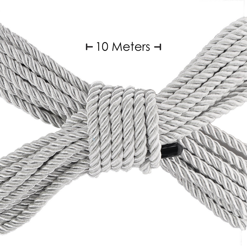 ¡Ouch! Cuerda de bondage de 10 metros - Plateada
