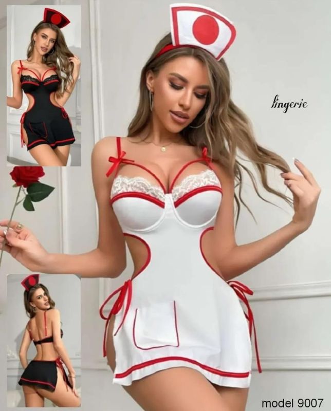 Sexy Traje de Enfermera Tipo Vestido