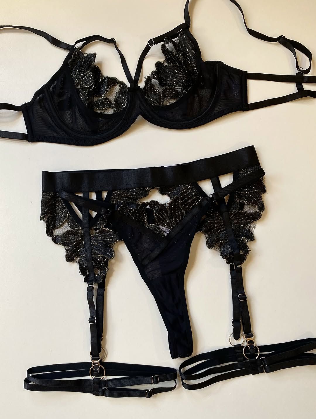 Sexy Traje de Lenceria Color Negro