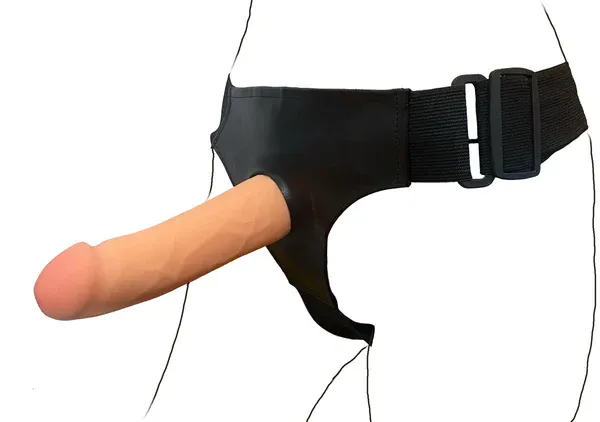 Arnes con Dildo Extra Texturizado y Extra Estimulacion 19cms