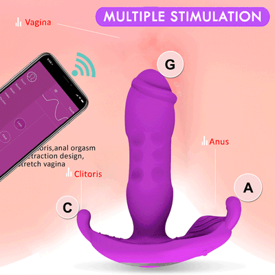 Panty Vibrador con Empuje Estimulador Anal y Clitoris APP