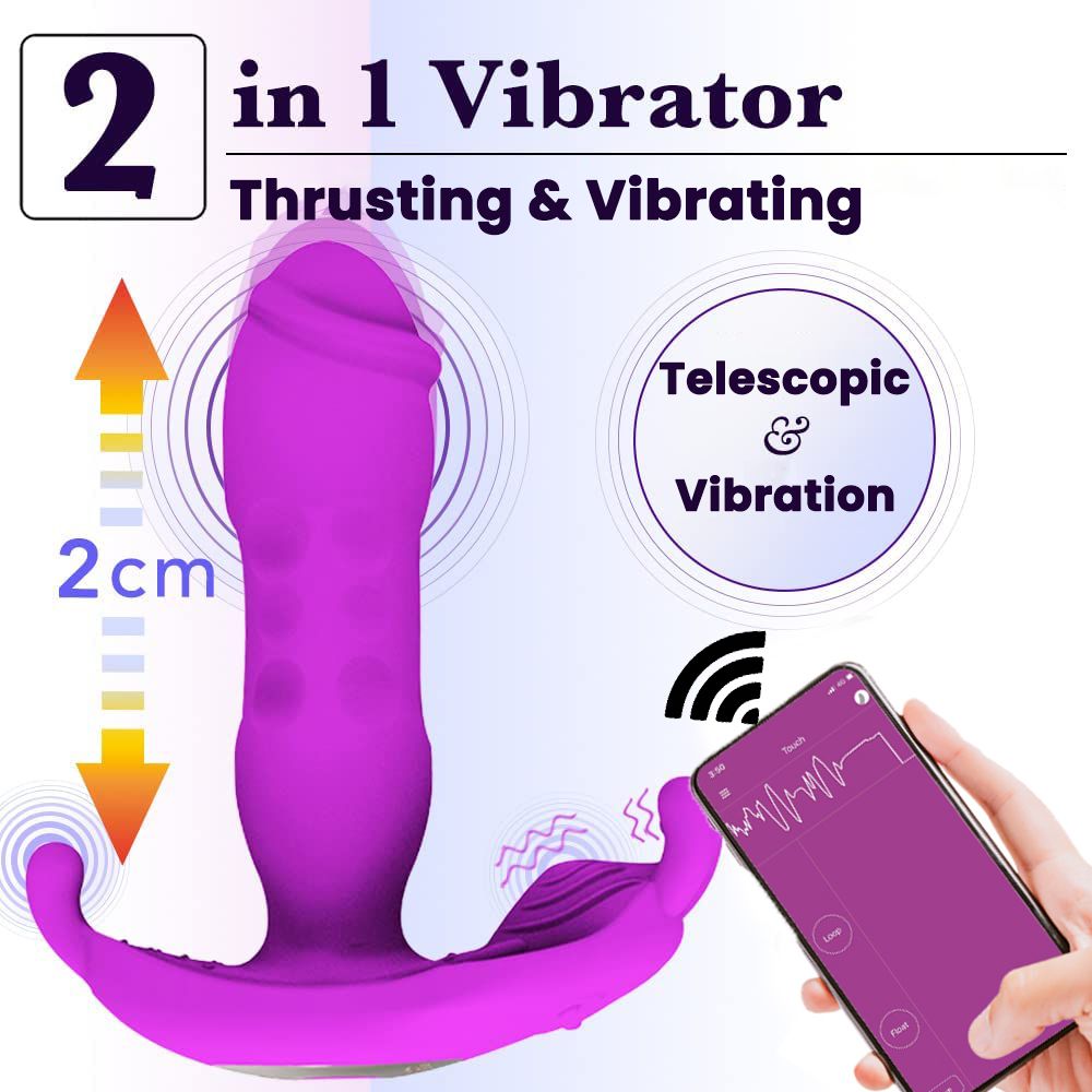 Panty Vibrador con Empuje Estimulador Anal y Clitoris  APP