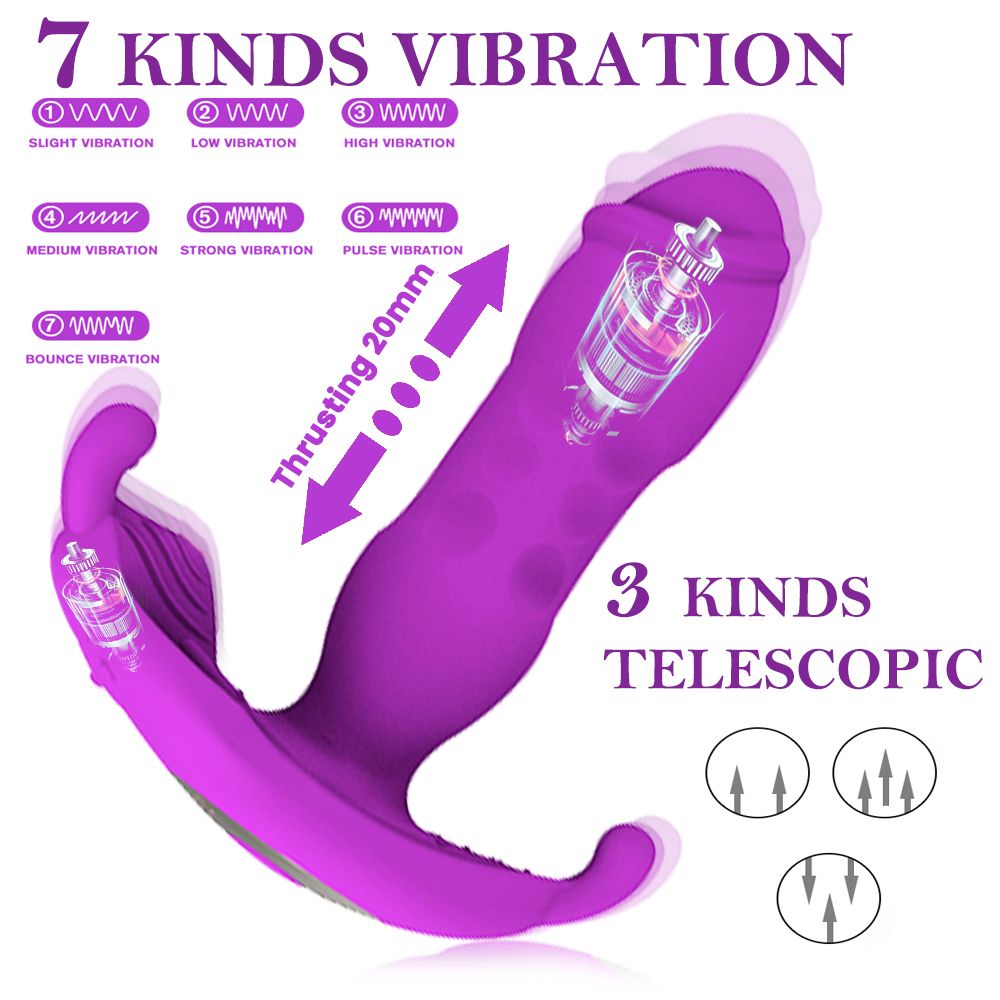 Panty Vibrador con Empuje Estimulador Anal y Clitoris  APP