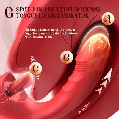 Vibrador curvo con lengua