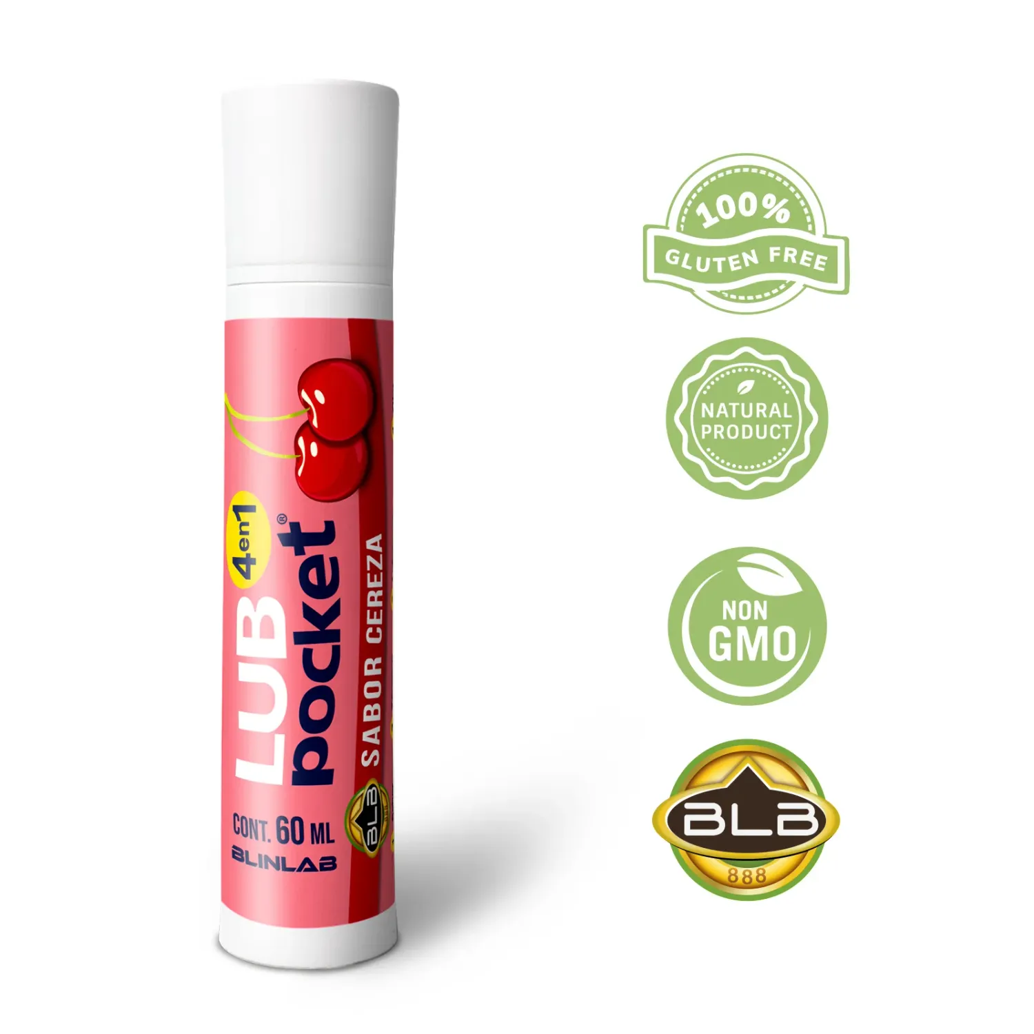 LUB POCKET SABOR CEREZA 4 EN 1 60ML