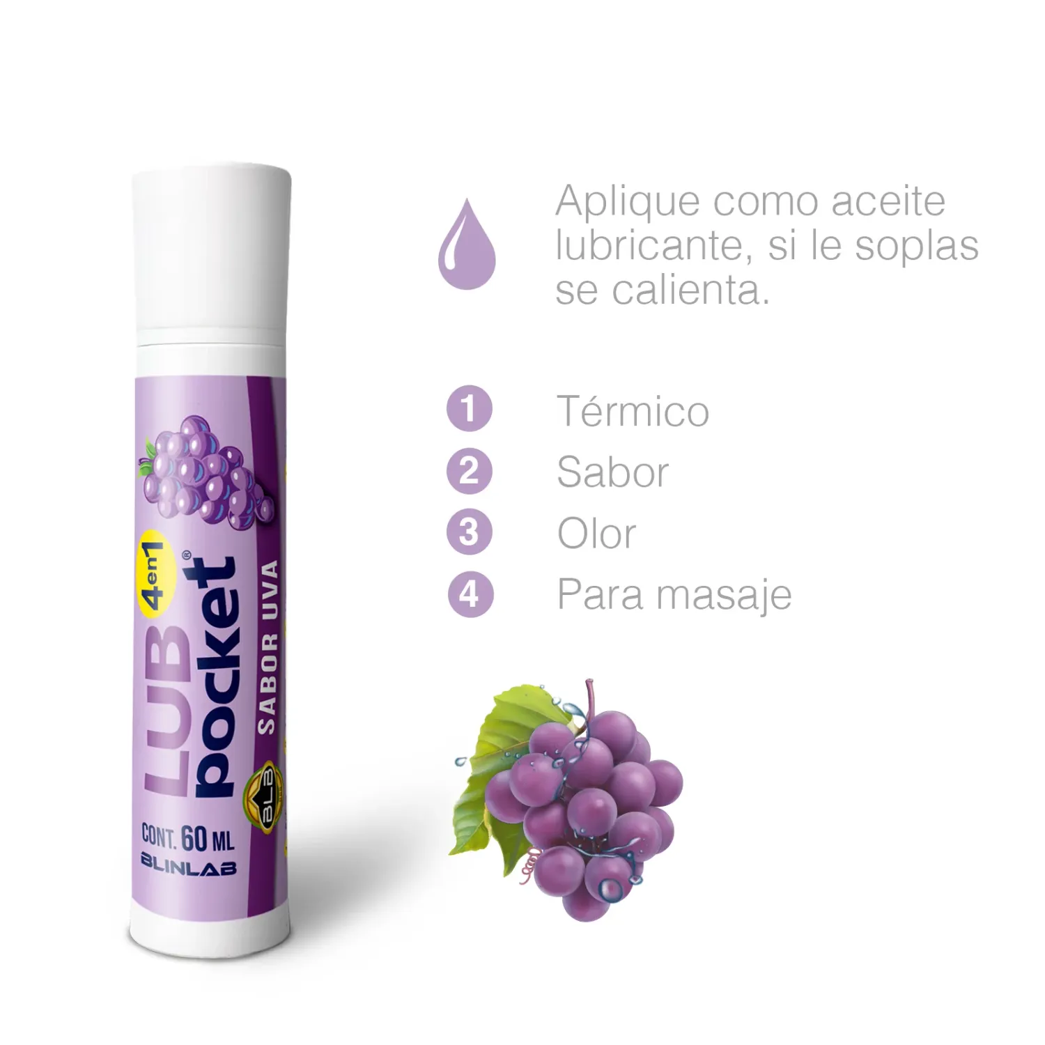 LUB POCKET SABOR UVA 4 EN 1 60ML